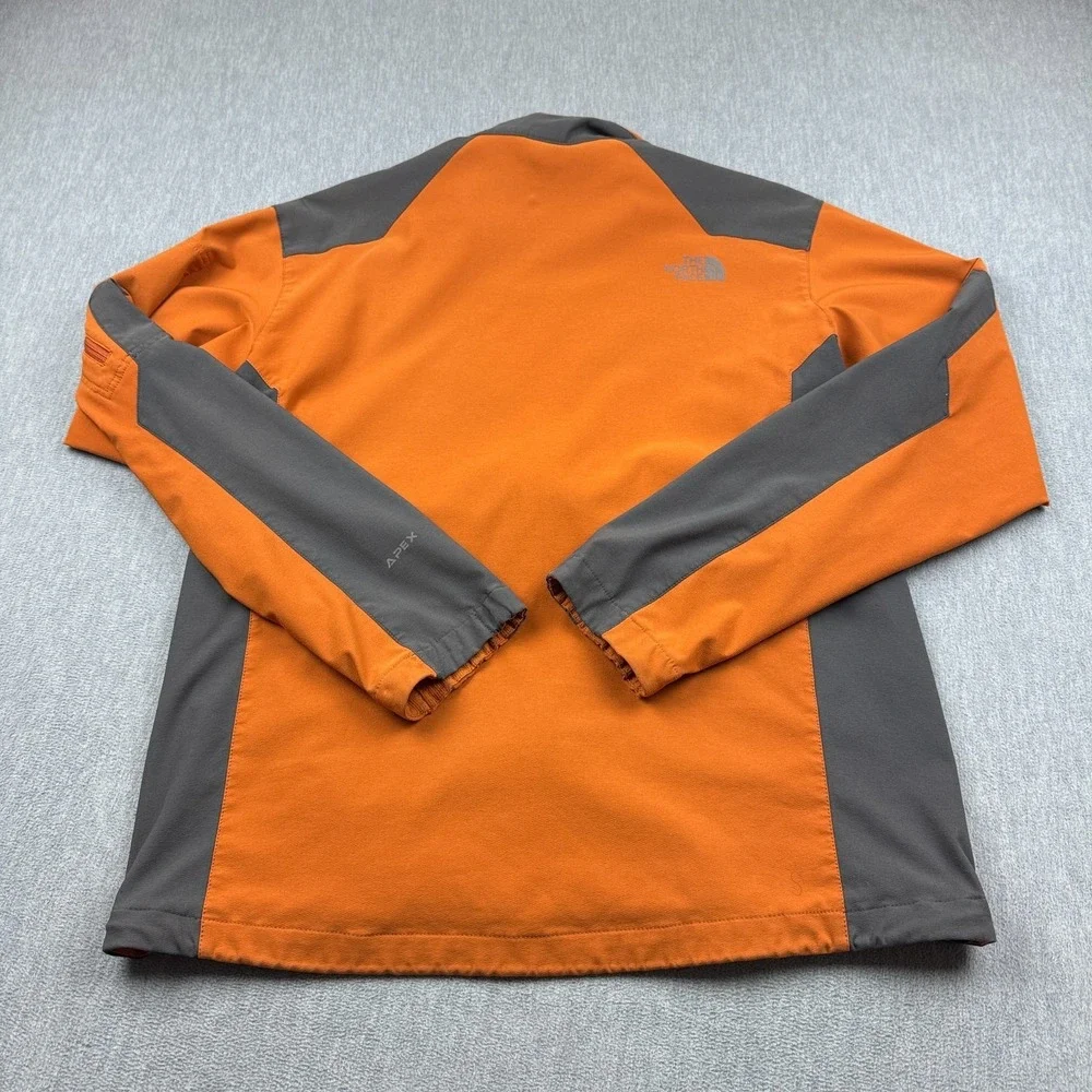 The North Face Jacket Mens XL Orange Gray Apex Bionic Full Zip Softshell Outdoor